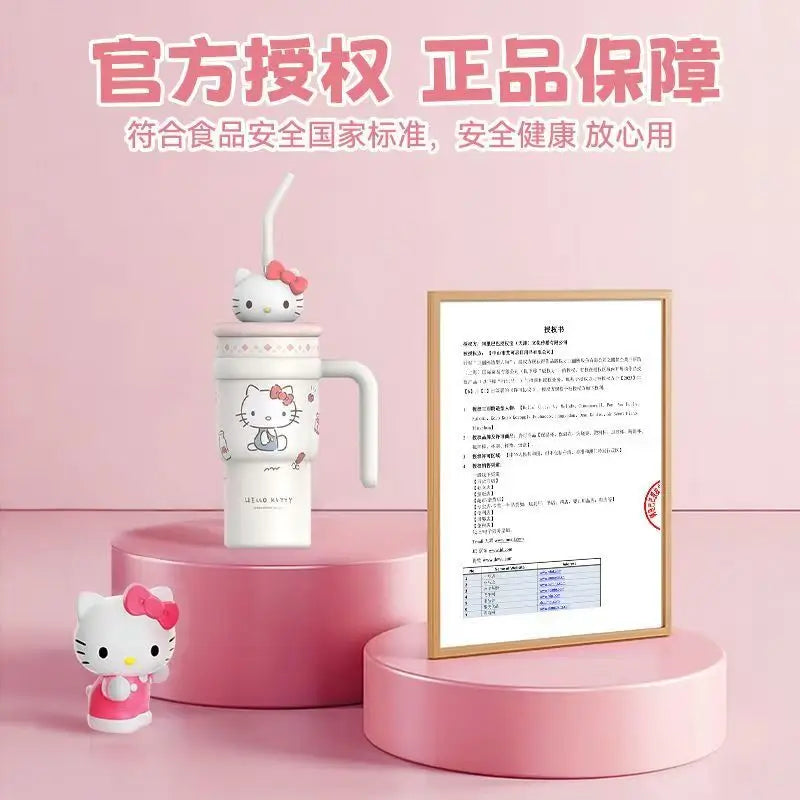 ハローキティ アイスキングカップ、保温カップ、女子向け高見えストローカップ、冷水用新スタイル