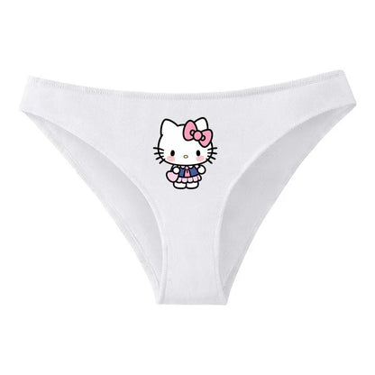 Hello Kitty Pure Cotton Triangle Pants Child Kawaii Pattern Underpants Kuromi Black White Daily Clothes Shorts Birthday Gift