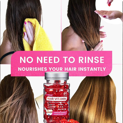 モロッコ アガム ビタミンオイル ヘアケアエッセンス ダメージ 栄養 修復 枝毛改善 トリートメント製品 40カプセル