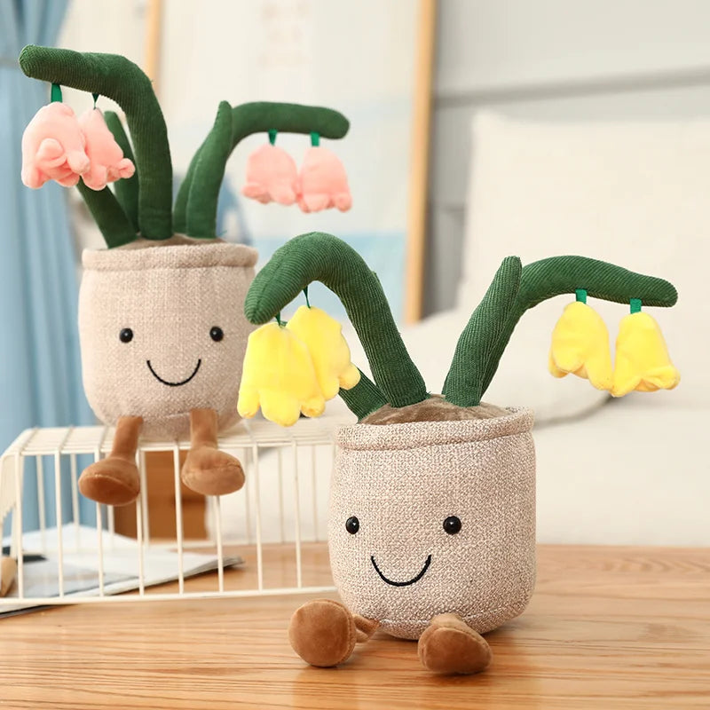 25cm シミュレーション 漫画 プラントポットシリーズ ぬいぐるみ 多肉植物 チューリップ ユリ ぬいぐるみ おもちゃ ホームデコレーション リビングルーム 寝室 女の子へのギフト