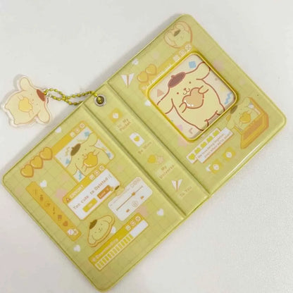 3Inch Sanrio Hello Kitty Photo Album Card Kawaii Kuromi Cinnamoroll Melody Card Storage Holder Cards Collect Mini Toys Gifts