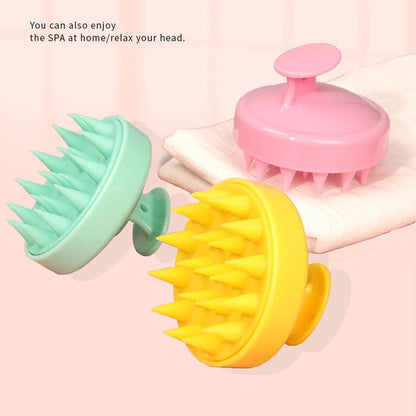 シリコンヘッド頭皮マッサージコームヘアウォッシングブラシソフトスカルプマッサージャー育毛シャンプーブラシシャワーコームヘアケア