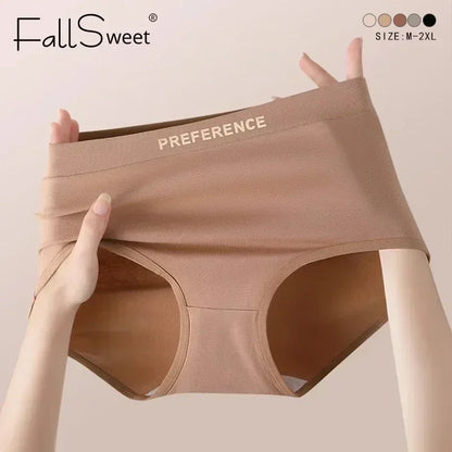 FallSweet 5Pcs Women Plus Size Cotton Panties Seamless Panties Comfort Breathable Underwear Girls Mid-Waist Briefs Sexy Lingerie