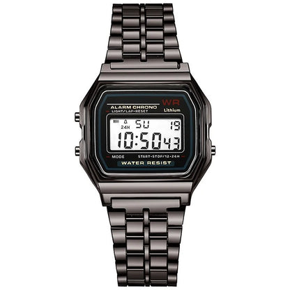高級ローズゴールドレディース腕時計電子デジタルディスプレイレトロスタイル時計メンズRelogio Masculin Reloj Hombre homme