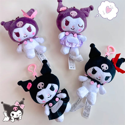 Sanrio Hello Kitty Kuromi Melody Stuffed Toys Pendant Cute Plush Toys Kawaii Keyring Anime Keychain Birthday Gift Party Treats
