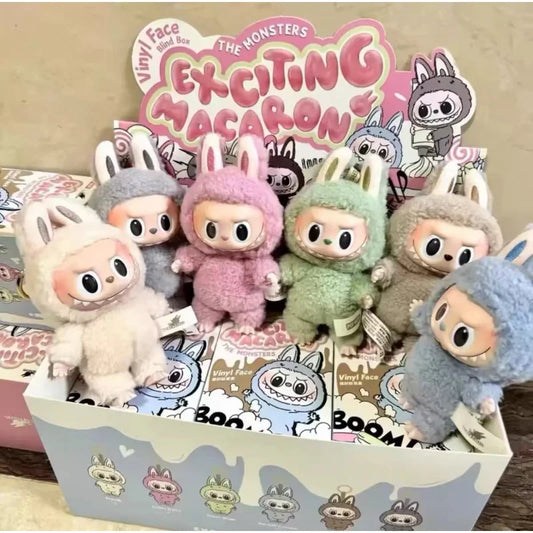 POP MART LABUBU THE MONSTERS - Exciting Macaron Vinyl Face Surprise Mystery Box Blind Box Toys Kawaii Anime Action Figure Caixa