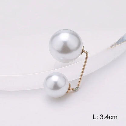 Lapel Pin Women Simulated-Pearl Pendant Pins Crystal Rhinestone Brooch For Woman Scarf Buckle Clips Hat Clothes Multipurpose Pin
