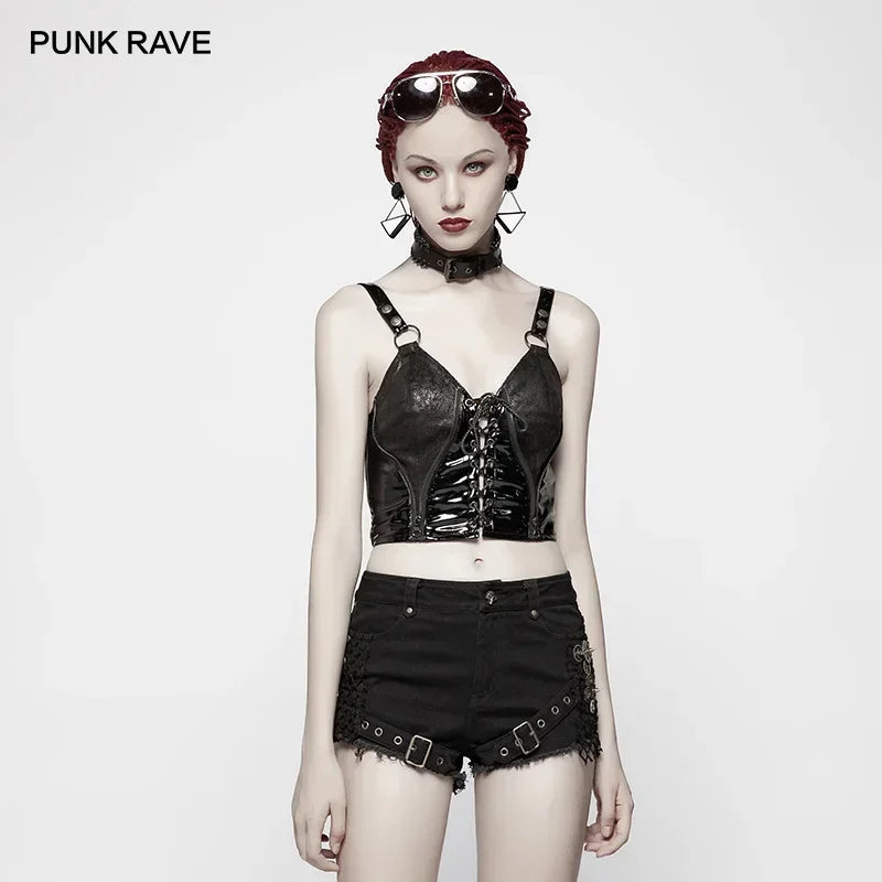 PUNK RAVE Women's Punk Dark Sexy Camisole Gothic Fashion Female Vest Tops Summer Tank A Variety of Styles