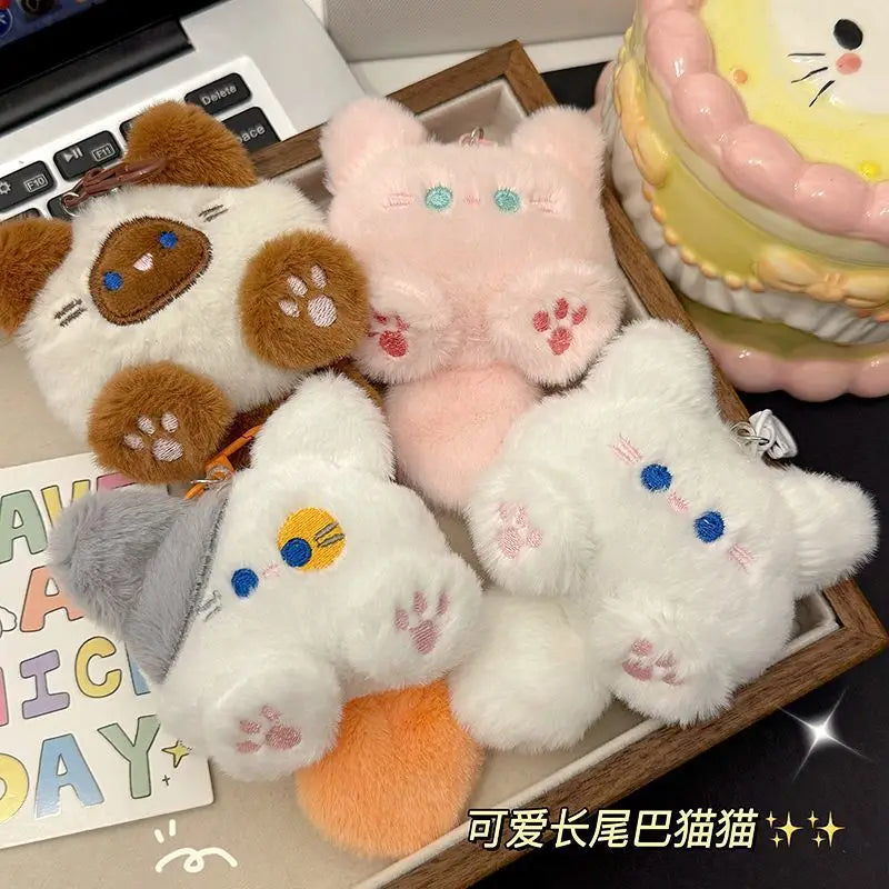 かわいいソフトぬいぐるみの小さな猫のキーホルダーぬいぐるみバッグ車のペンダントキーチェーンDIY小物子供用ぬいぐるみおもちゃ