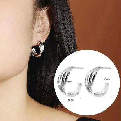 925 Silver Needle Korean Fashion Leaf Flower Earrings For Women Metal Earings Jewelry 2025 Trending Women's Gold Color Earrings