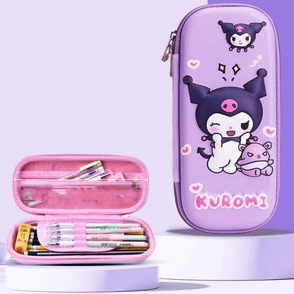 The new student cartoon HelloKitty3D pencil case is a waterproof, shock-resistant and large-capacity stationery case