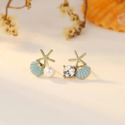 925 Silver Needle Hollow Crystal Swan Earrings For Women Korean Jewelry 2025 Trending New Luxury Animal Pearl Stud Earrings Gift