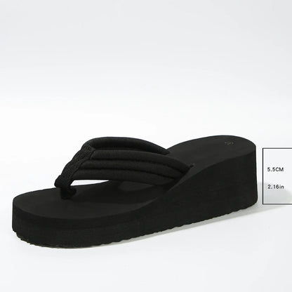 Women Slippers 2024 New Summer Casual Flip Flop Platform Slippers Fashion Outdoor Beach Shoes Comfort Simple Style Flats Slides