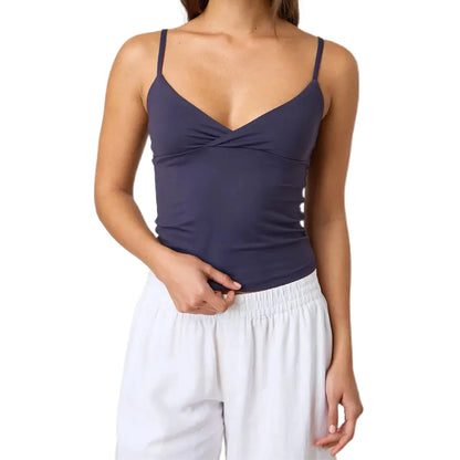 Y2k Clothes Women's Summer Cropped Cami Tops Sleeveless Open Back V Neck Solid Color Slim Fit Tank Tops