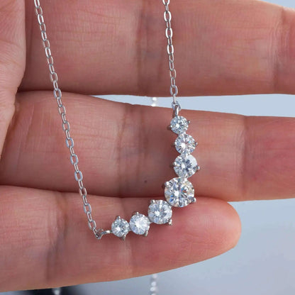 Real 1.7/2.8/5cttw Full D Color Moissanite Pendant Necklace For Women S925 Silver Lab Diamond Chain Necklaces Fine Jewelry Gift