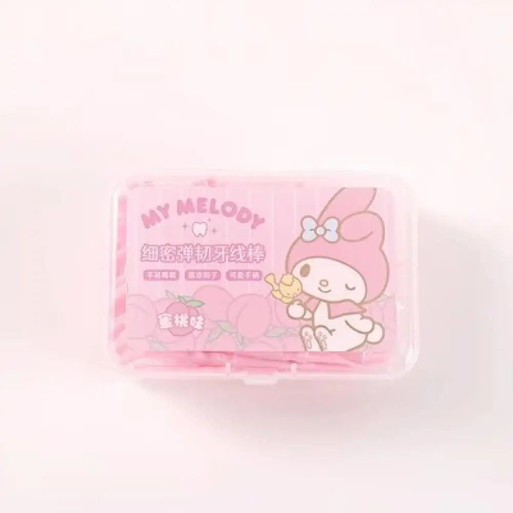Miniso Melody Dental Floss Are Fine Elastic Have A Cute Fruity Flavor Kuromi Round Floss Boxes Are Portable for Teeth Cleaning