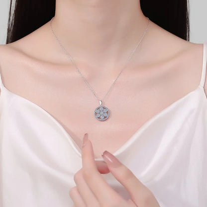 プラチナ PT950 18K ホワイトゴールド 1.185ct モアサナイト ネックレス ペンダント レディース ラボグロウン モアサナイト ジュエリー