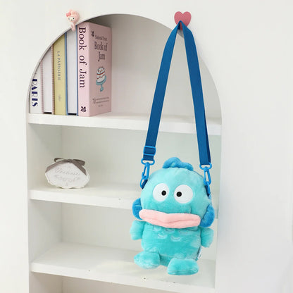 Cute Sanrio Shoulder Bag My Melody Kuromi Cinnamoroll Plush Bag Messenger Bag Girl Women Hello Kitty Travel Bag Anime Bag Gift