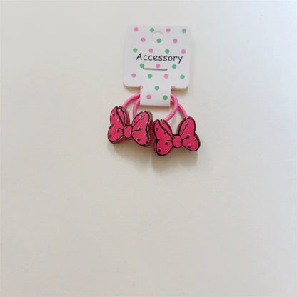 Disney Anime Minnie Mouse Hairrope Hairpin Kawaii Minnie Hair Accessories Cartoon Girl Hairpin Baby Gifts
