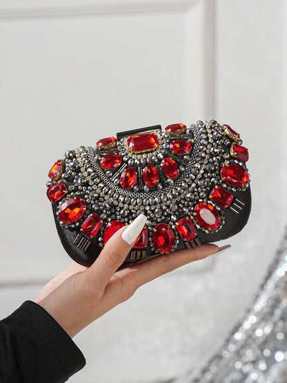Mini Baroque Jewel Retro Beaded Clutch, Party Bag, Wedding Bag, Party Girl Clutch, Ladies Clutch for Party, Wedding, Prom