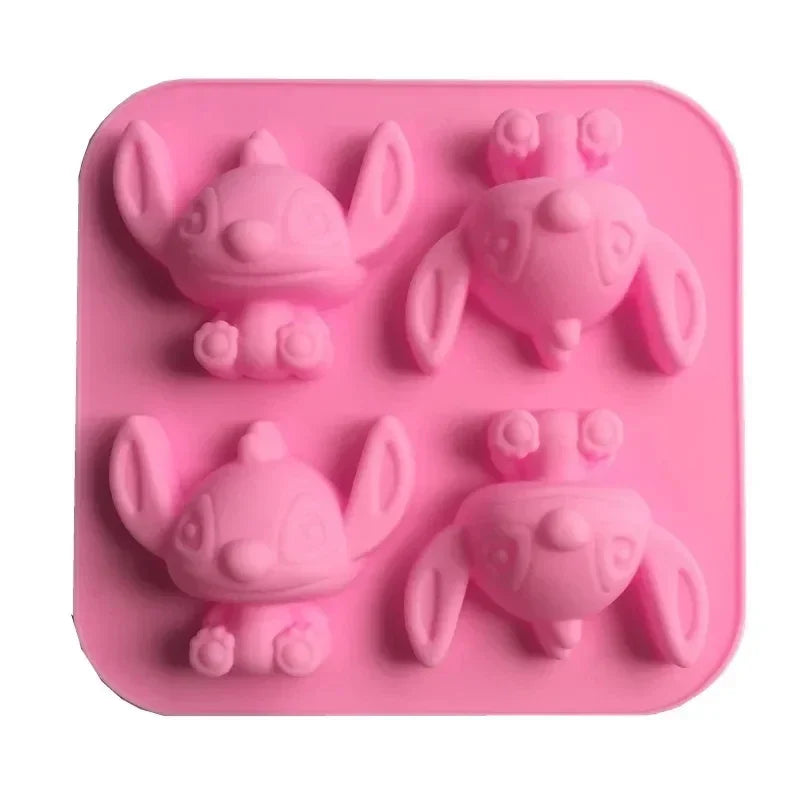 New Minnie Mickey Model Anime Figures Lilo Stitch Silicone Mold Cake Cookies Tool Stitch Dolls 3D Diy Toys Christmas Gifts