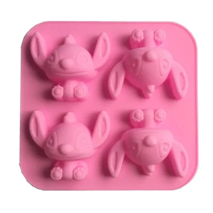 New Minnie Mickey Model Anime Figures Lilo Stitch Silicone Mold Cake Cookies Tool Stitch Dolls 3D Diy Toys Christmas Gifts