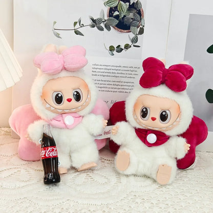 New Hot Doll's Wing For Labubu Doll Party big bow wings DIY Feather Angel Wing Props Accessories Feather Macaroon Birthday Gif