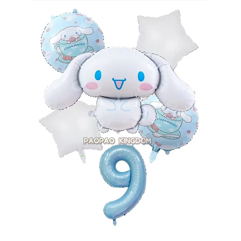 Cinnamoroll Kuromi My Melody Anime Kawaii Balloon Baby Shower Party Decoration Metallic Birthday Arrangement Helium Balloons