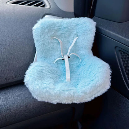 Labubu Car Safety Seat For 15-17cm Mini Plush Idol Doll Air Outlet Aromatherapy Car Ornament Gifts Car Interior Decoration