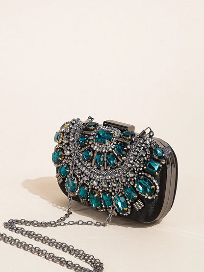 Mini Baroque Jewel Retro Beaded Clutch, Party Bag, Wedding Bag, Party Girl Clutch, Ladies Clutch for Party, Wedding, Prom