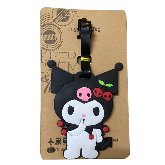 Sanrio Kuromi My Melody  Luggage Travel Accessories Tag Silica Gel Suitcase ID Addres Holder Baggage Boarding Tag Portable Label