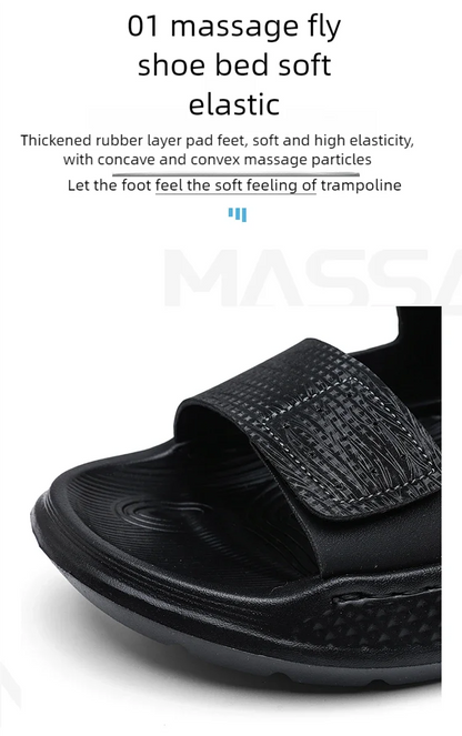 Sandals for men summer style soft sole casual wear-resistant anti slip black sandals for outdoor wear water wading beach shoes