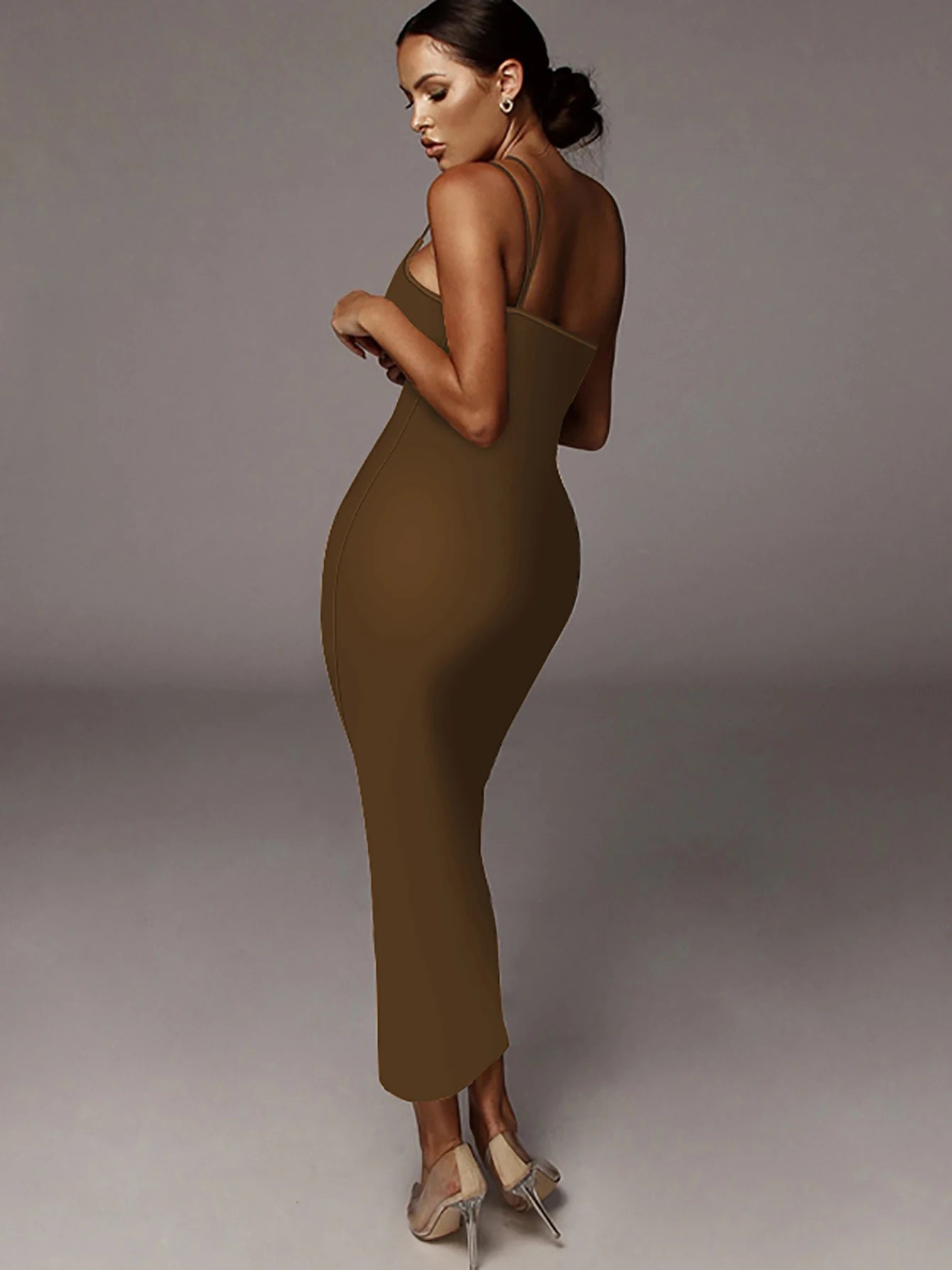 Dulzura Women Party Club Evening Streetwear Leopard Bodycon Midi Dress 2024 Summer Clothes Wholesale Items For Business
