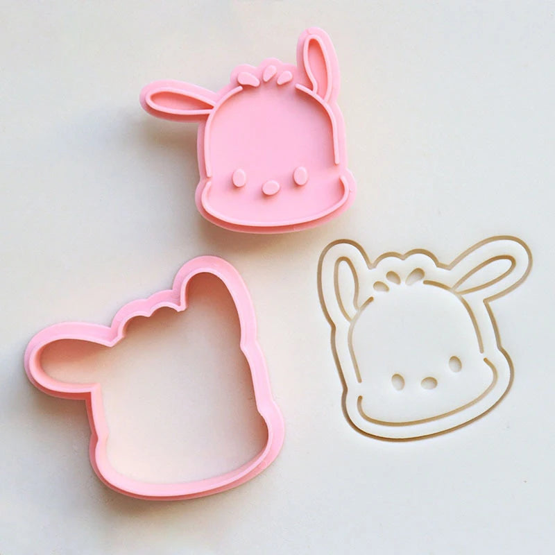 Sanrio Cookie Mold Hello Kitty Kuromi Snoopy Pikachu Cartoon 3D Fruit Cutter Model Toys Kitchen Party Baking Tools Accessories