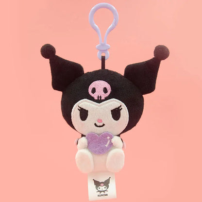 Sanrio Hello Kitty Plush Small Charms My Melody Plushies Kuromi Bag Charm Cinnamoroll Pendant Pompom Purin Doll Pachacco Kid Toy