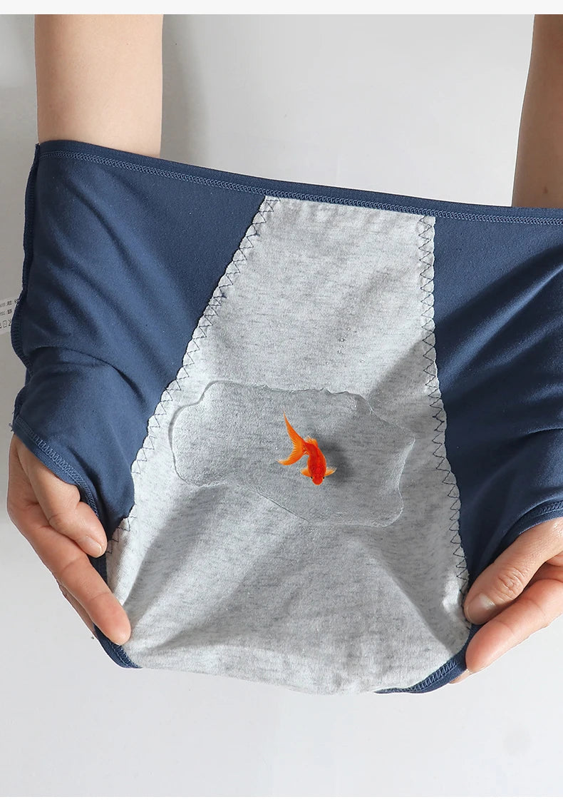 High Waist Leak Proof Menstrual  Women's Panties Widen Period Pants Physiological Underwear Cotton Plus Size L-4XL Female Briefs