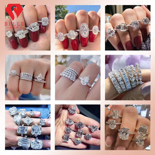 5.25CTW Moissanite Tennis Necklaces for Women Men Solid 14K 10K Gold 925 Silver Chain for Engagement Party Christmas