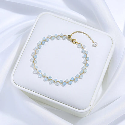 3MM Natural Stone Tourmaline Bracelet For Women  on Hand Jewelry Party Wedding Luxury Gift  AmethystSet Handmade New In
