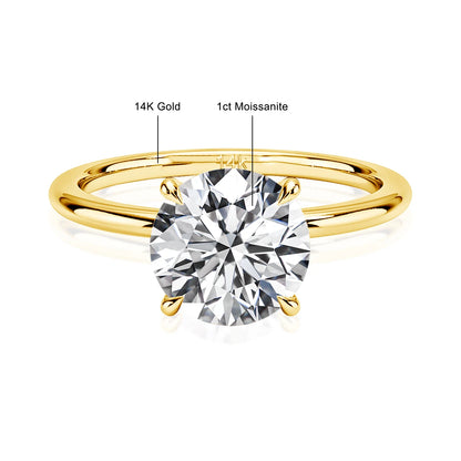 Original and Pure 14k Gold Wedding Rings Au585 Jewelry Real Certified 1ct to 3ct Moissanite Ring for Women Luxury Wedding 2025