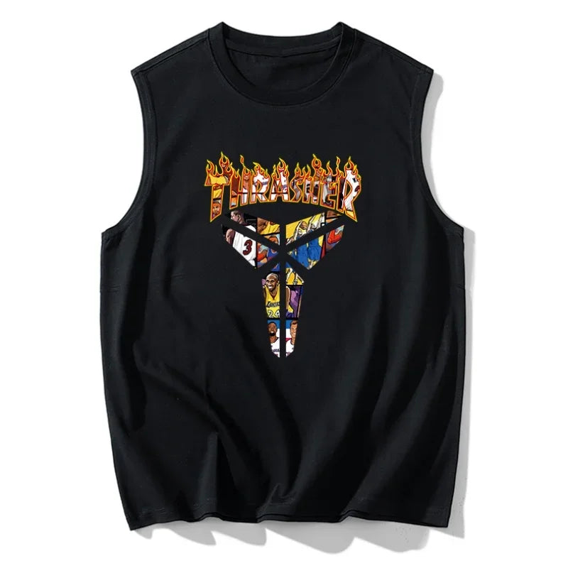 110kg-180kg Men's Tank Tops Plus Size 6XL-12XL Sleeveless Tees Summer Gym Basketball Vest Male Boy Fashion Fitness Running Vest