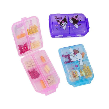 Fashion niche travel mini storage pill box Sanrio cartoon portable portable medicine box medicine sealed dispensing box