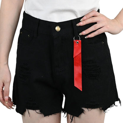 Summer Women's Denim Shorts Fashionable Sexy High-Waist Loose Pocket Tassel Hot Pants Female Casual Streetwear Short