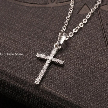 Gift Cross Necklace for Women - Gold Plated Cross Necklace Layered Small Side Necklace Women's Fashion Jewelry