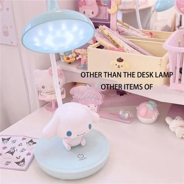 Kawaii Sanrio Cinnamoroll My Melody Hello Kitty Cartoon LED Desktop Bedside Desk Lamp Night Light Ornaments Daily Necessities