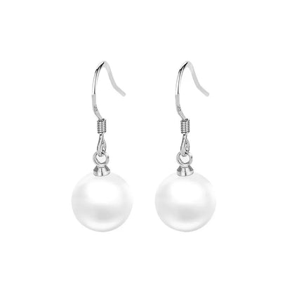 Korean Fashion Pearl Drop Earrings For Women Jewelry 2025 Trending New Luxury Women's Silver Plated Pearl Earrings Pendientes