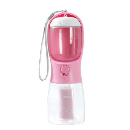 犬用ウォーターカップ 飲み物 フード ゴミ袋 3-in-1 携帯用 小型 多機能 ペットカップ ペット用品